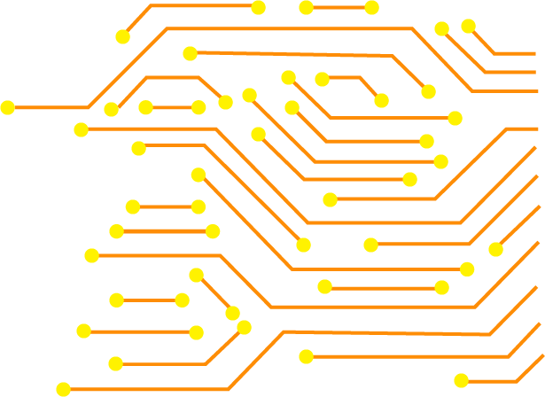 Circut Pattern - Orange And Yellow